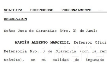 Imagen de la nota: Marcelli recusó a fiscal y pidió nulidad de la denuncia 