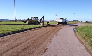 Imagen de la nota: Mantenimiento en la rotonda de Eva Perón y Pueyrredón