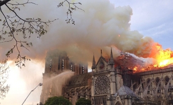 Imagen de la nota: Notre Dame en llamas: “Se quemó la Historia misma” 