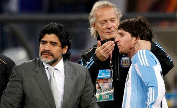 Imagen de la nota: El profe de Maradona saludó a deportistas olavarrienses