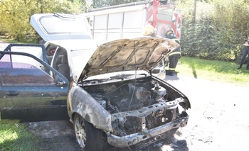 Imagen de la nota: Se incendió un auto en el Parque Arano