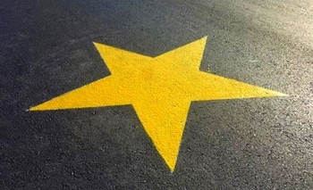 Imagen de la nota: Se pintó una nueva estrella amarilla en Olavarría