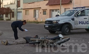 Imagen de la nota: Un motociclista hospitalizado tras fuerte accidente