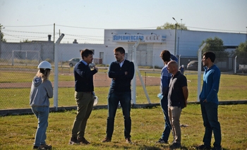 Imagen de la nota: Ezequiel Galli visitó la obra del Complejo Deportivo Municipal
