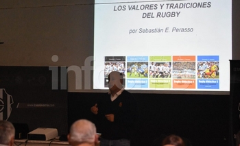Imagen de la nota: Rugby: Sebastián Perasso disertó ante 80 personas