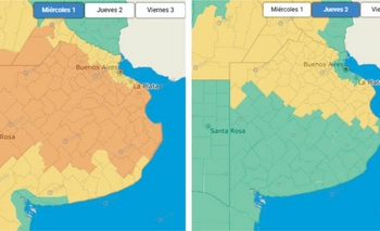 Imagen de la nota: El SMN cambió alerta amarilla por naranja desde las 12