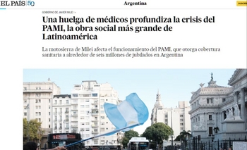 Imagen de la nota: La crisis en el PAMI llegó a los principales titulares del diario “El País” de España