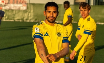 Imagen de la nota: Facundo García marcó su primer gol en Letonia