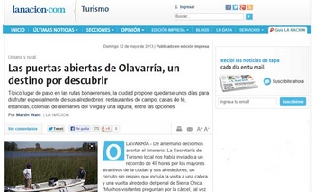 Imagen de la nota: Los atractivos turísticos de Olavarría en el diario La Nación