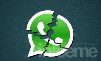 Imagen de la nota: Caída de WhatsApp a nivel mundial