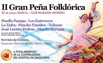 Se acerca la gran peña folklórica a beneficio del Hospital de Oncología Imagen de la nota: Se acerca la gran peña folklórica a beneficio del Hospital de Oncología