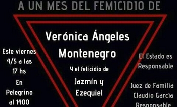 Se  reprogramó el pedido de justicia por Verónica Montenegro y sus hijos Imagen de la nota: Se  reprogramó el pedido de justicia por Verónica Montenegro y sus hijos