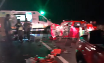 Siete heridos en un impactante choque frontal  Imagen de la nota: Siete heridos en un impactante choque frontal