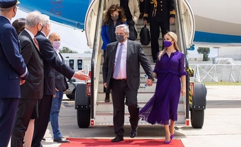 Imagen de la nota: Fernández llegó a Portugal