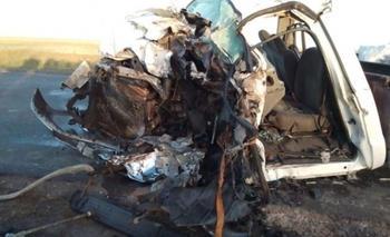 Imagen de la nota: Impactante choque frontal en la Ruta 51 entre un camión y una camioneta