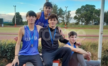 Imagen de la nota:  Atletas de El Fortín en el podio del Campeonato Provincial Sub20