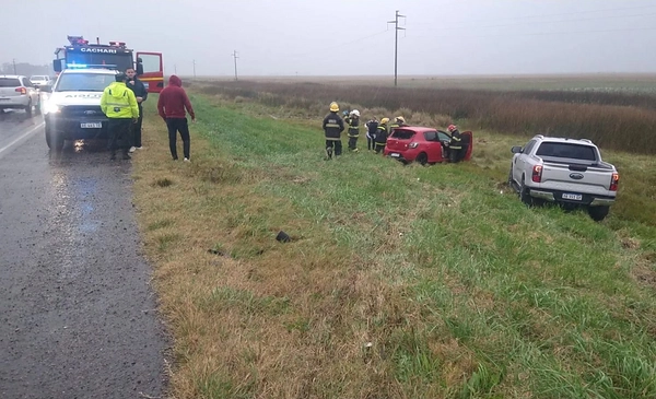 Una persona debió ser hospitalizada tras protagonizar un choque en ruta ...