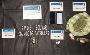 Imagen de la nota:  Una pareja fue aprehendida por intentar entrar a Bolívar con cocaína y marihuana