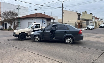 Imagen de la nota: Fuerte choque sin heridos en Pueblo Nuevo 