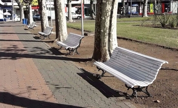 Bancos nuevos en la Plaza Central Imagen de la nota: Bancos nuevos en la Plaza Central