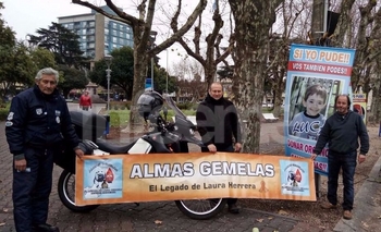 Imagen de la nota: Cruzó el país en moto y llegó a Olavarría para concientizar