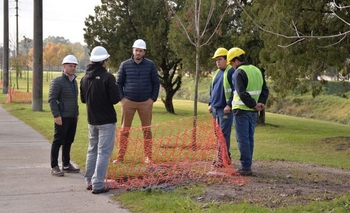 Imagen de la nota: Avanza la obra de iluminación del Parque Mitre    