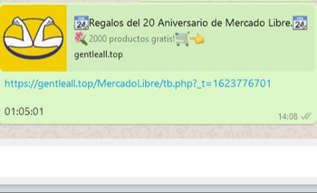 Estafa por WhatsApp a nombre de Mercado Libre Imagen de la nota: Estafa por WhatsApp a nombre de Mercado Libre
