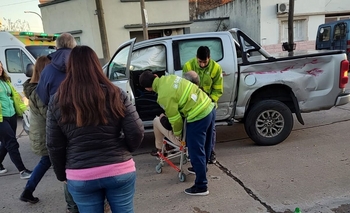 Imagen de la nota: Chocaron dos camionetas: un hombre fue hospitalizado