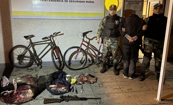 Aprehendido tras abigeato: tenía armas y bolsos llenos de carne con cuero Imagen de la nota: Aprehendido tras abigeato: tenía armas y bolsos llenos de carne con cuero