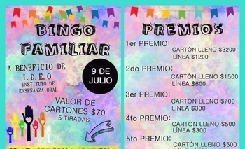 Imagen de la nota: El Instituto de Enseñanza Oral realizará un bingo solidario