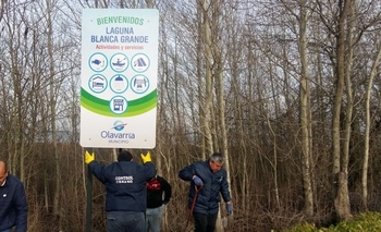 Imagen de la nota: Señalética turística en la Laguna Blanca Grande