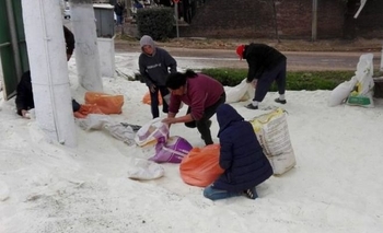 Imagen de la nota: Volcó un camión y los vecinos se llevaron el azúcar desparramada