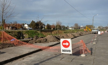 Imagen de la nota: Tareas de cableado en la obra de iluminación del Parque Mitre