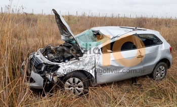 Imagen de la nota: Bolívar: Tres heridos en un accidente en Ruta 205
