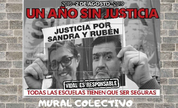 Imagen de la nota: Mural colectivo para homenajear a Sandra y Rubén