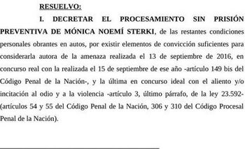 Imagen de la nota: Procesaron a una docente por “amenazas” al Presidente