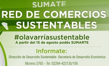 Buscan promover la sustentabilidad en comercios locales Imagen de la nota: Buscan promover la sustentabilidad en comercios locales