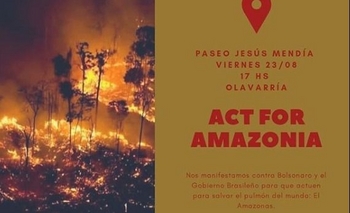 Imagen de la nota: Habrá una concentración en defensa del Amazonas