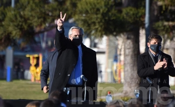 Imagen de la nota: Fernández, en la inauguración de L´Amali de manera virtual