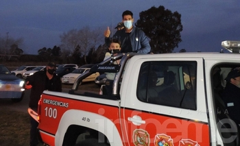 Imagen de la nota: Cientos de olavarrienses recibieron a Agustín Vernice