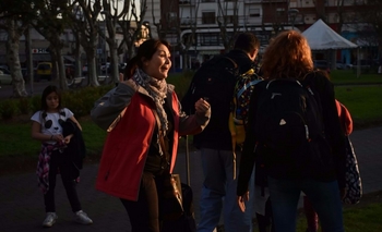 Imagen de la nota: Fuerte cruce con una mujer en medio de la movilización