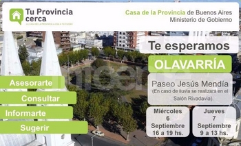 Imagen de la nota: Llegará a Olavarría “Tu provincia cerca”