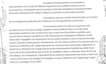 Imagen de la nota: Los gremios repudiaron la eliminación de Ministerios
