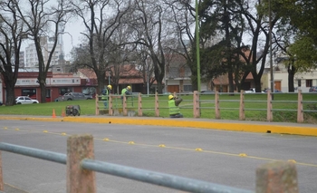 Imagen de la nota: Mantenimiento en el puente de calle Necochea