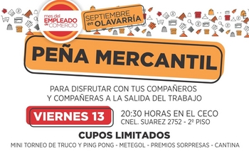 Imagen de la nota: Este viernes se desarrollará la Peña Mercantil del CECO