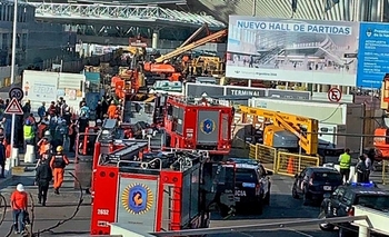 Imagen de la nota: Se derrumbó una obra en Ezeiza: al menos un muerto