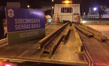 Imagen de la nota: Recuperaron varios tramos de rieles robados a Ferrosur