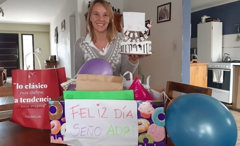 Imagen de la nota: La sorpresa que recibió una maestra olavarriense