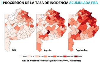 Imagen de la nota: Se duplicaron los casos de Covid en el interior