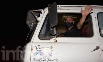 Imagen de la nota: Conmovedor recibimiento al camionero Jorge Fritz 